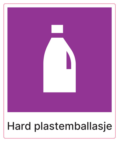 Hard plastemballasje