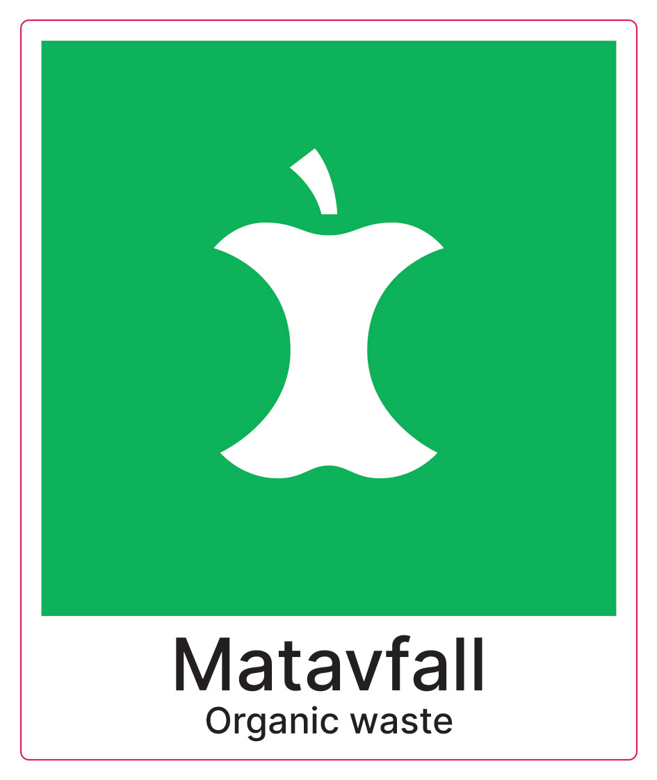 Avfall Sign Matavfall – Avfallsmerker.no