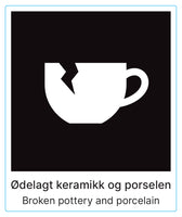 Ødelagt keramikk og porselen