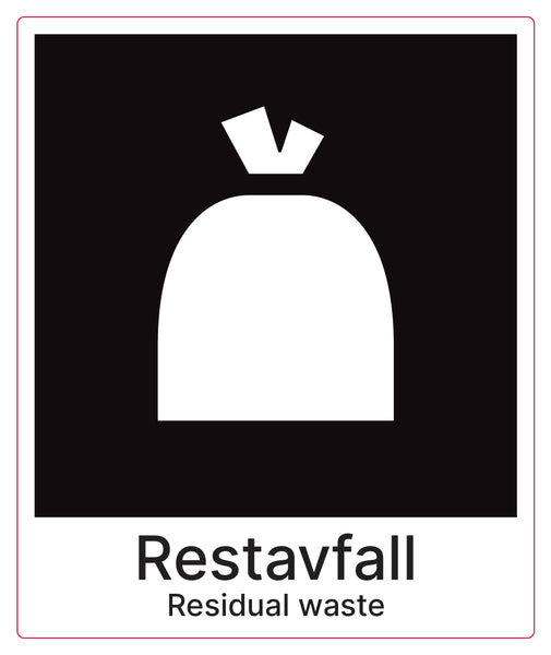 Restavfall Sign Restavfall – Avfallsmerker.no